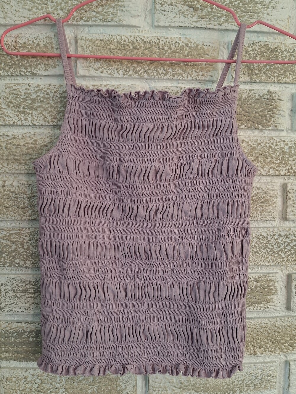 Pastel Purple, Lilac Shirred Cami - H&M Womens Small